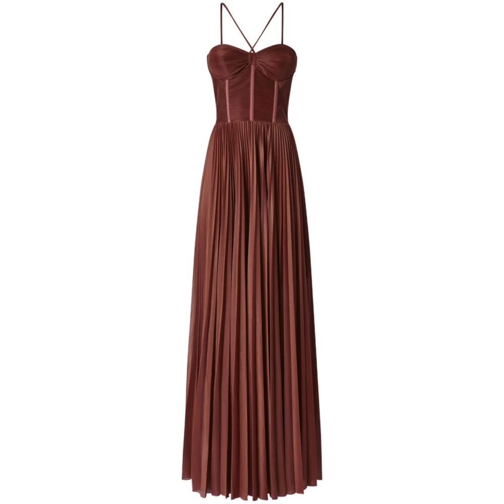 Pinko Women's Brown Gowns, L, Chic Dress For