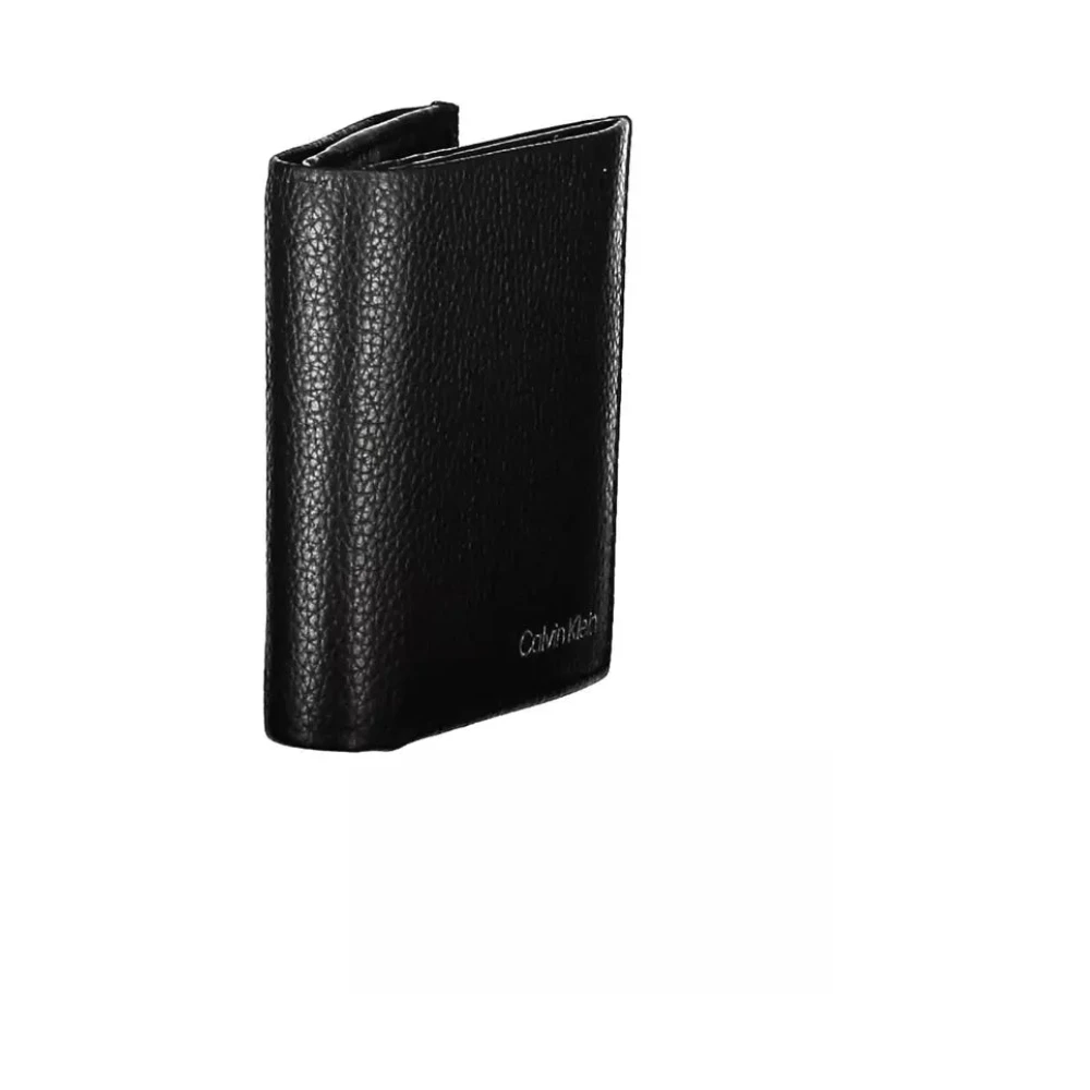 Calvin Klein Zwarte Leren Portemonnee met RFID-blokker Black Heren