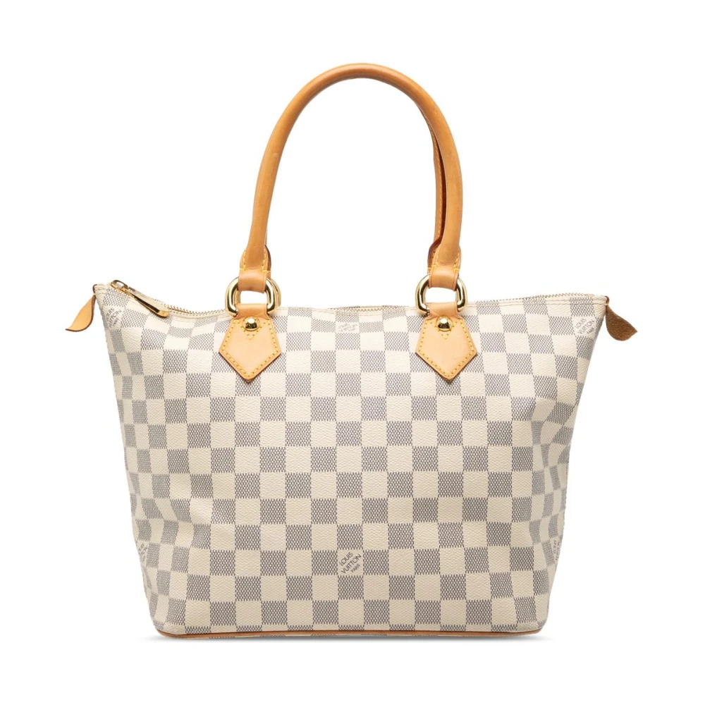Louis Vuitton Vintage Women's Pre-Owned Checkered Leather Satchel