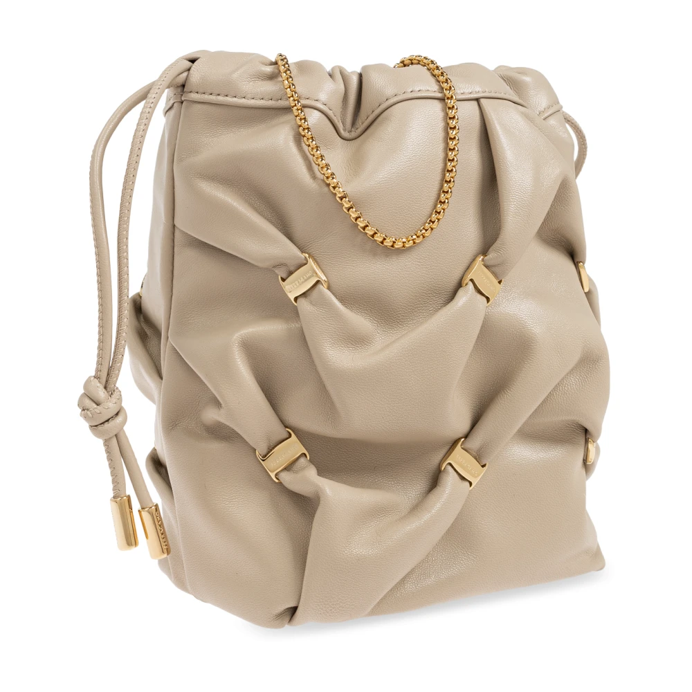 Salvatore Ferragamo Leren schoudertas Gray Dames