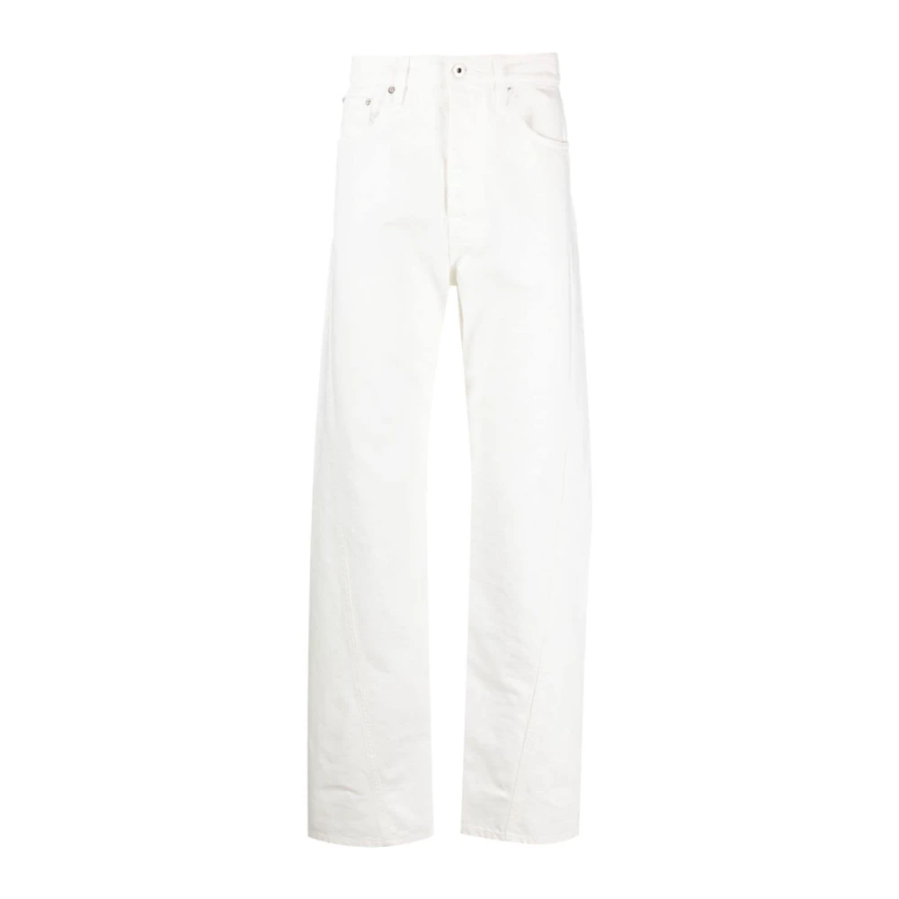 Lanvin Witte Denim Jeans met Twist Detailing White Heren