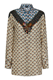 Silk Floralia Print Skjorte