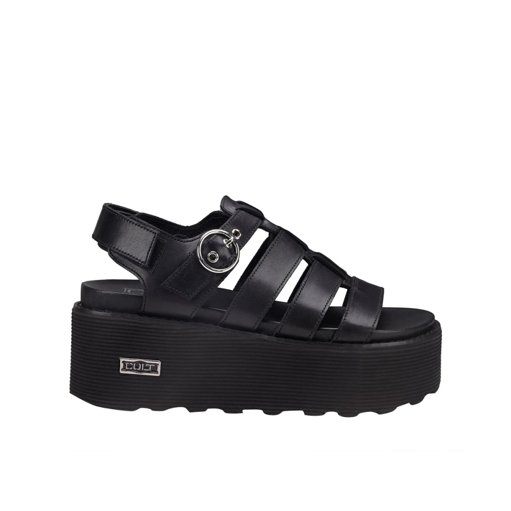 Cult Femme Noir - Sandales Es Nancy Plateforme Découpée - Chaussures - Taille: 38 Eu