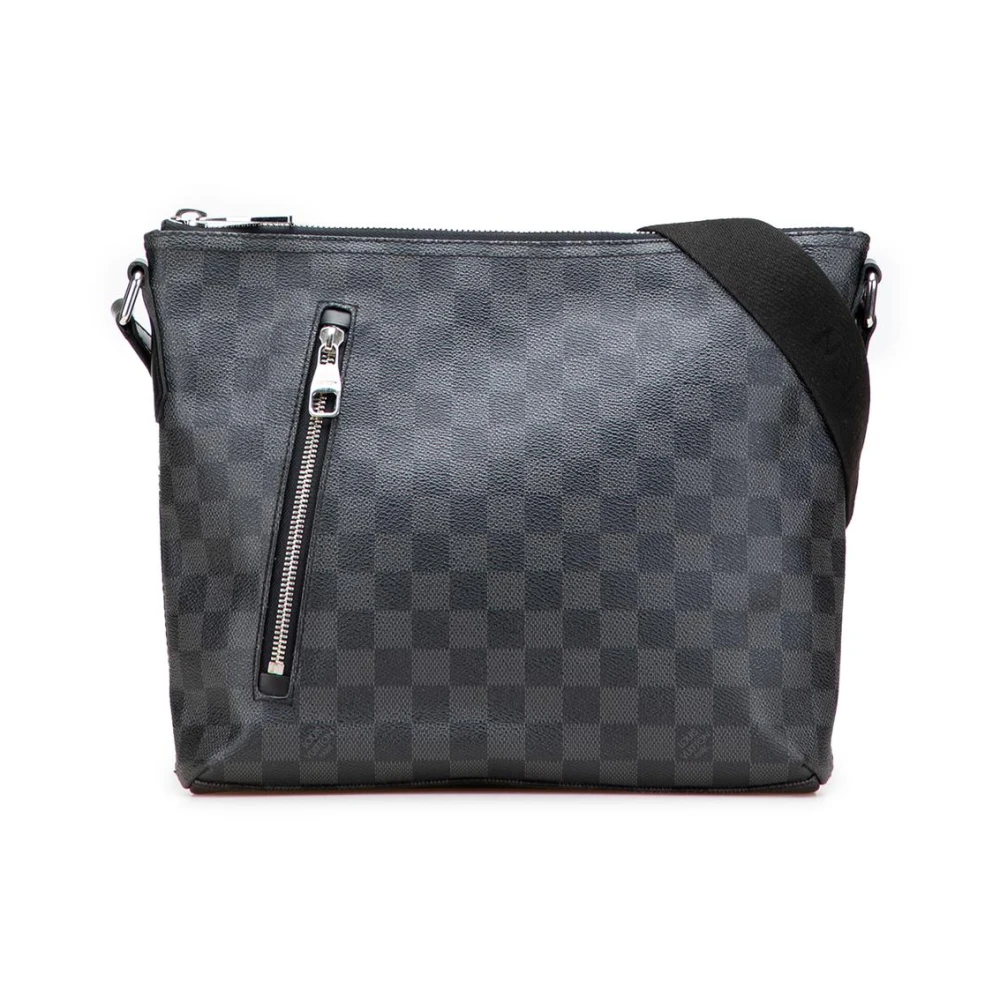 Louis Vuitton Vintage Women's Black Pre-Owned Stylish Crossbody Bag With Adjustable Strap Zipper Closure