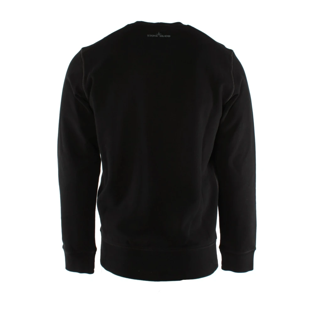 Stone Island Zwarte Katoenen Heren Trui Black Heren
