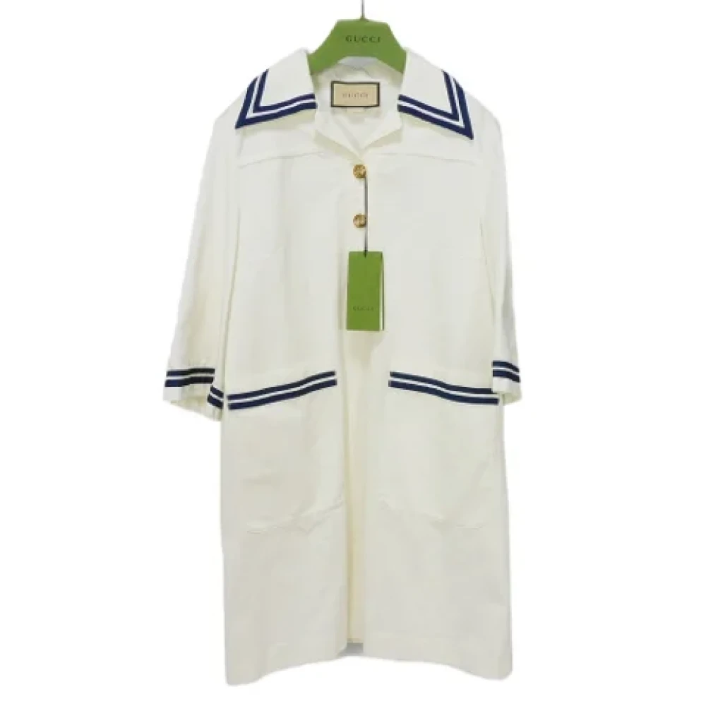 Gucci Vintage Pre-owned Cotton dresses White Dames