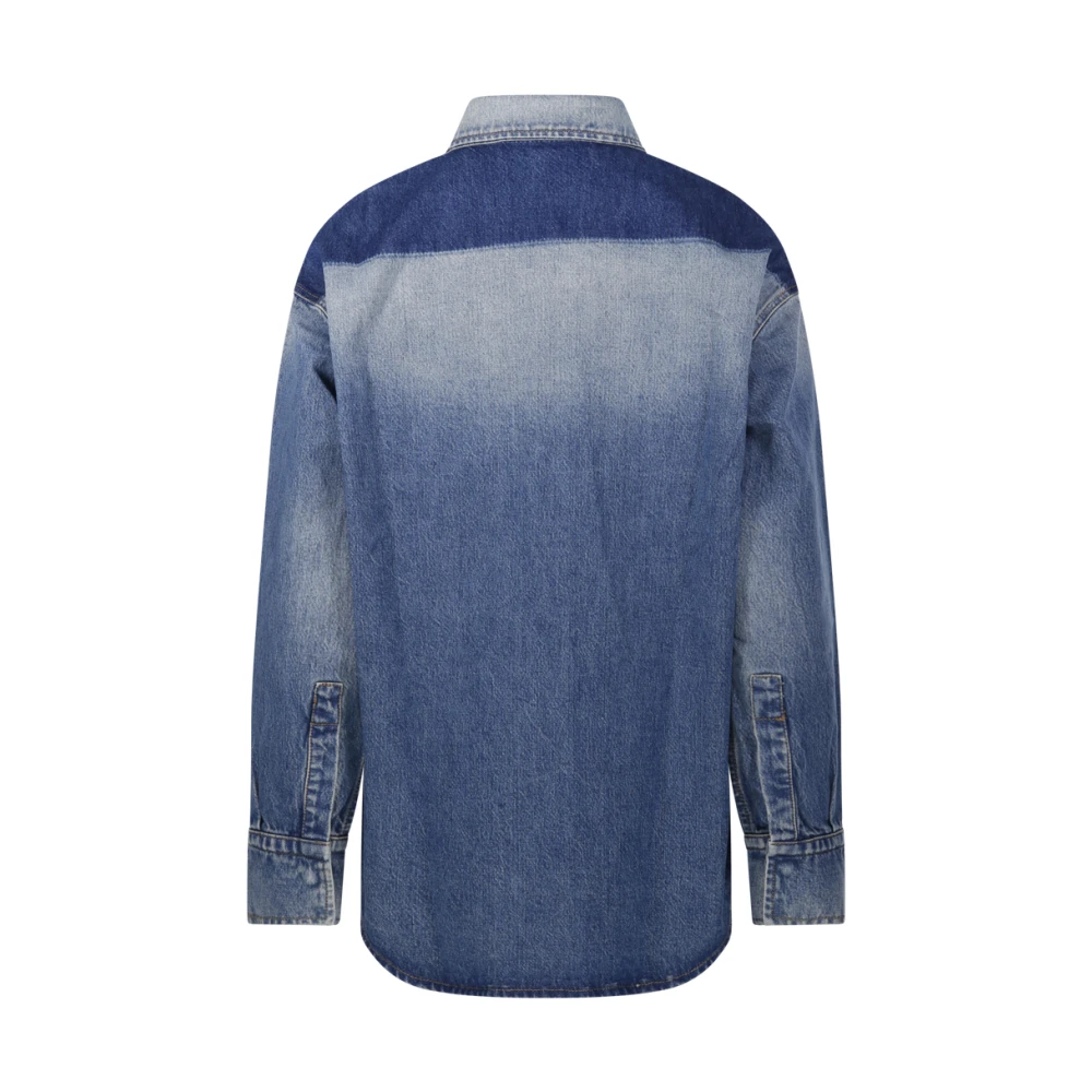 Victoria Beckham Vintage Oversized Denim Shirt Blue Dames