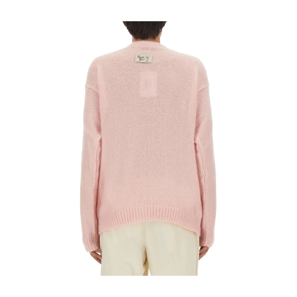 Family First Mohair Oversize Sweater Pink Heren