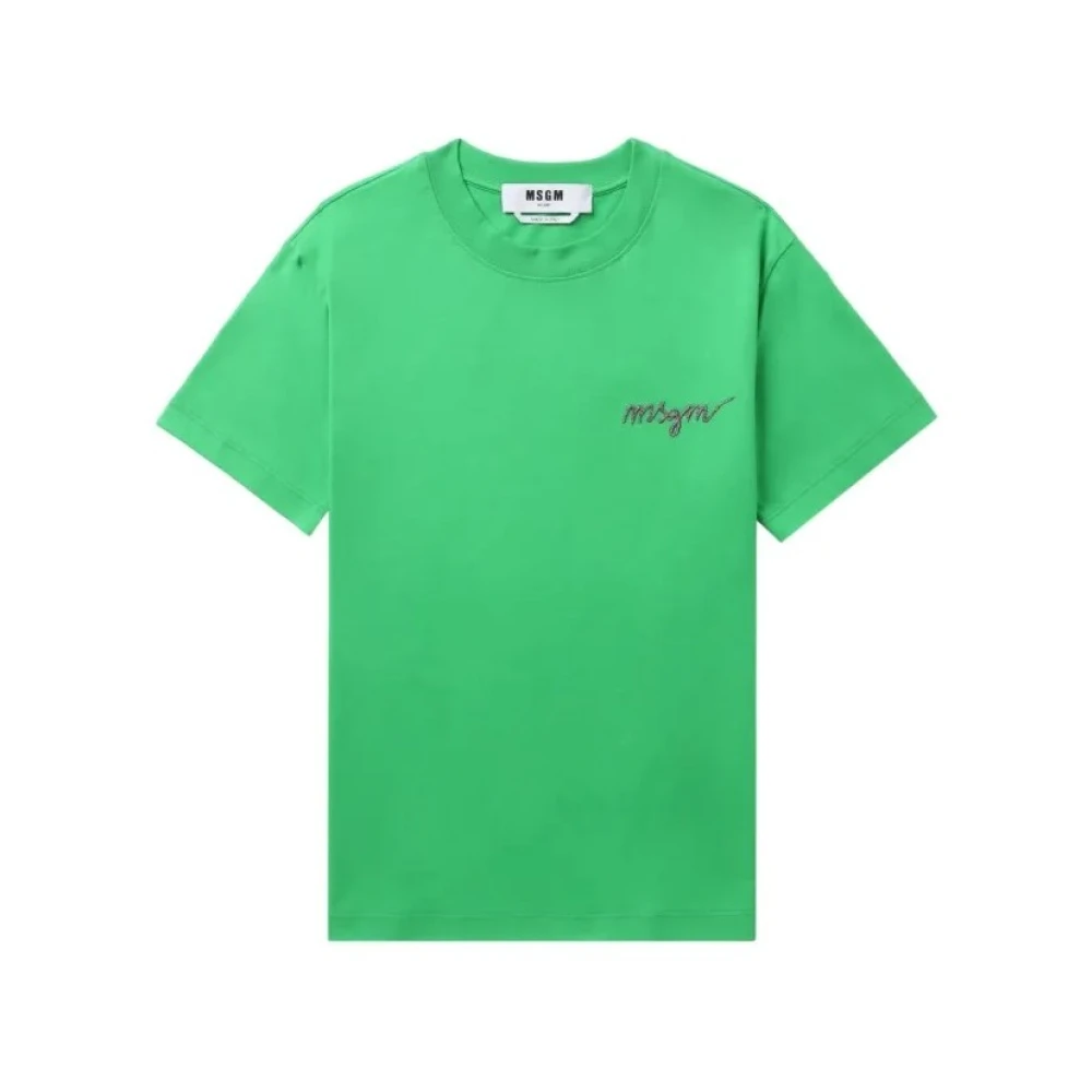 Msgm - Tops > T-Shirts - Green - Msgm - Modalova