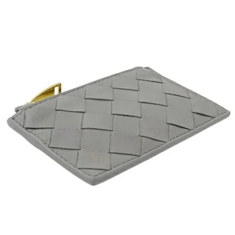 Bottega Veneta Vintage Pre-owned Leather wallets Gray Dames