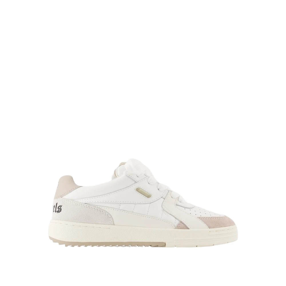 Palm Angels Origin Sneakers - Beige Kalvskinn, Rund Tå, Topp Snörning Beige, Dam