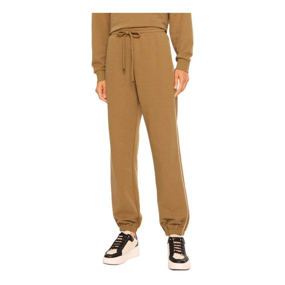 Max Mara Bruine Sportieve 3D Design Zak Leggings Brown Dames