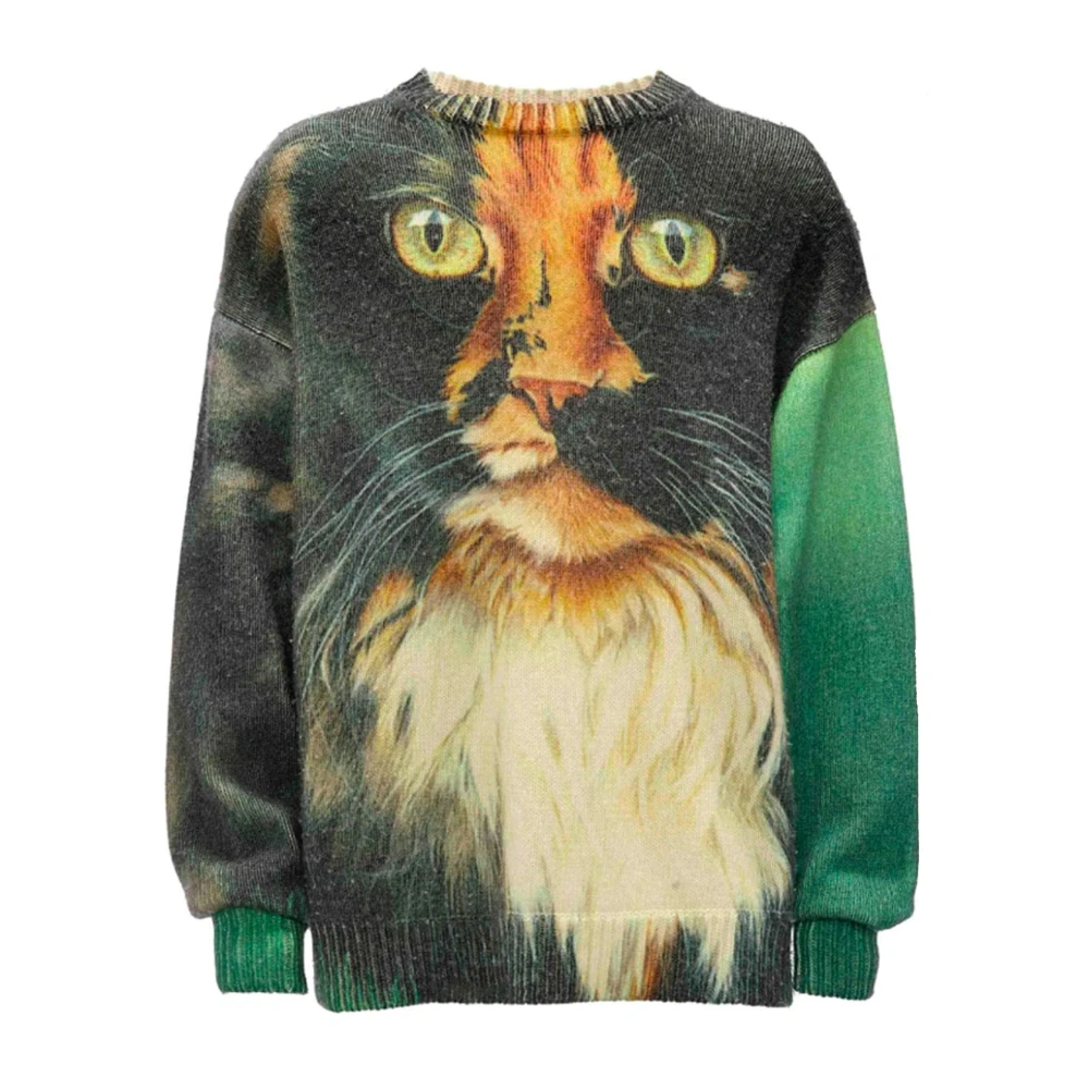 JW Anderson Grafische Print Merinowol Trui Multicolor Heren