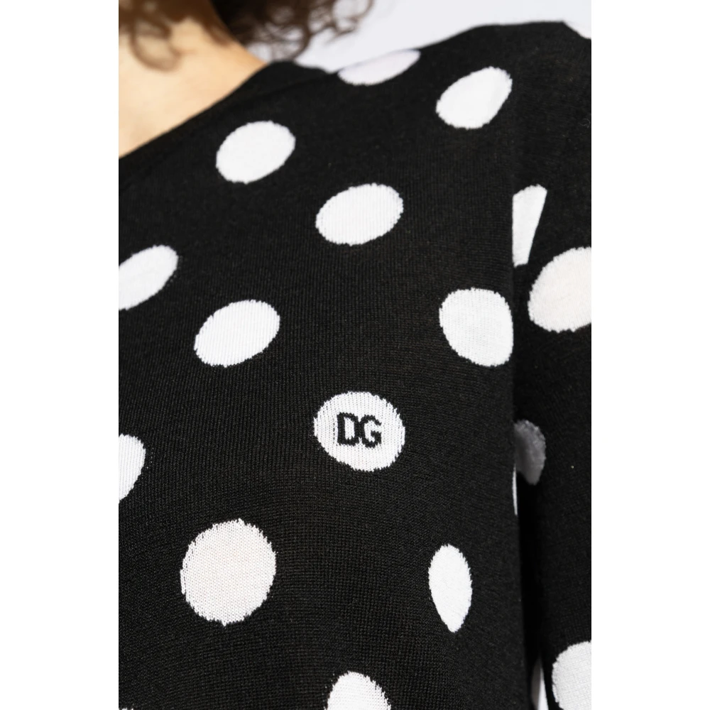 Dolce & Gabbana Polka-dot Patroon Vest Black Dames