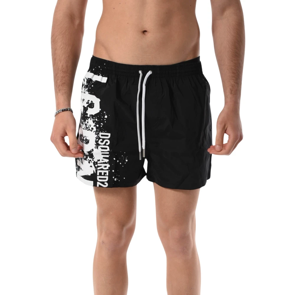 Dsquared2 Boxershorts met elastische tailleband Black Heren