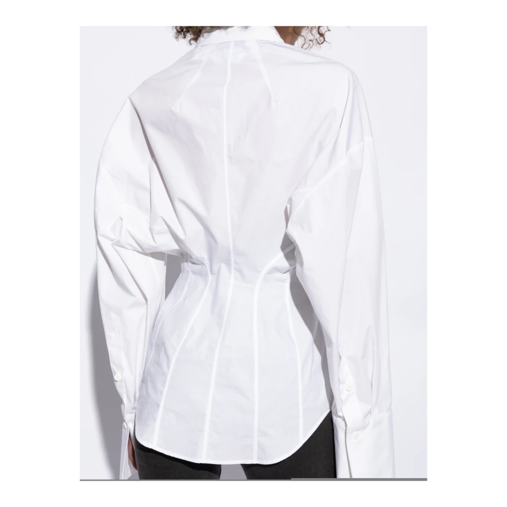 The Attico Shirt met logo White Dames
