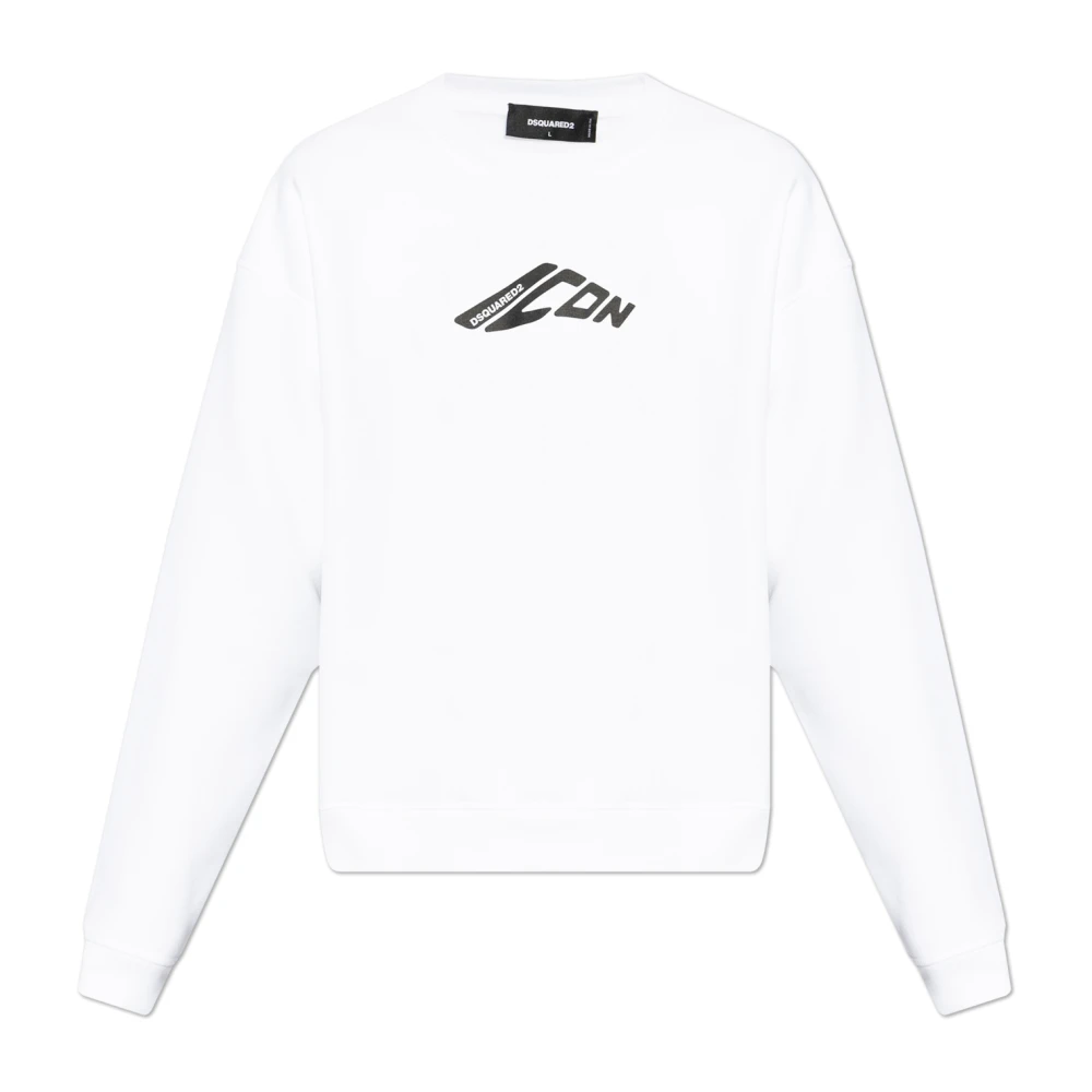 Dsquared2 Sweatshirt med logotyp White, Herr