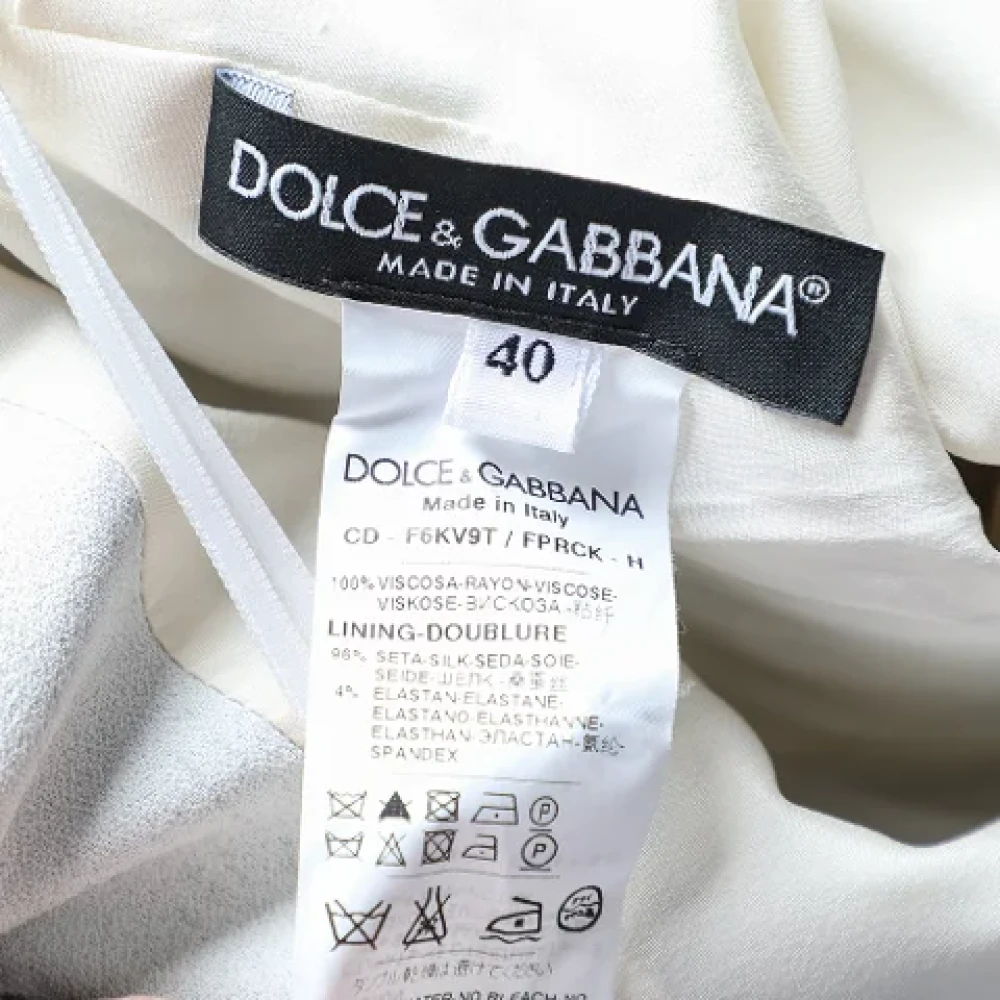 Dolce & Gabbana Pre-owned Fabric dresses White Dames