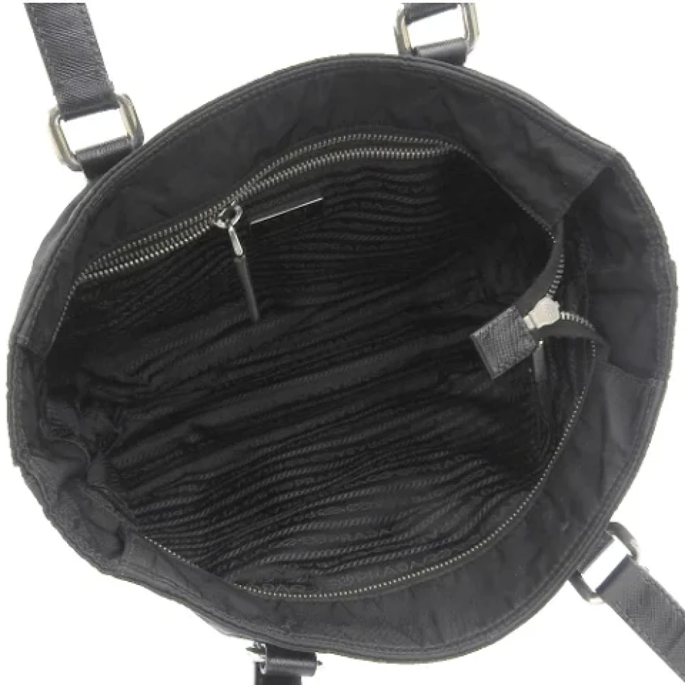 Prada Vintage Pre-owned Canvas prada-bags Black Dames