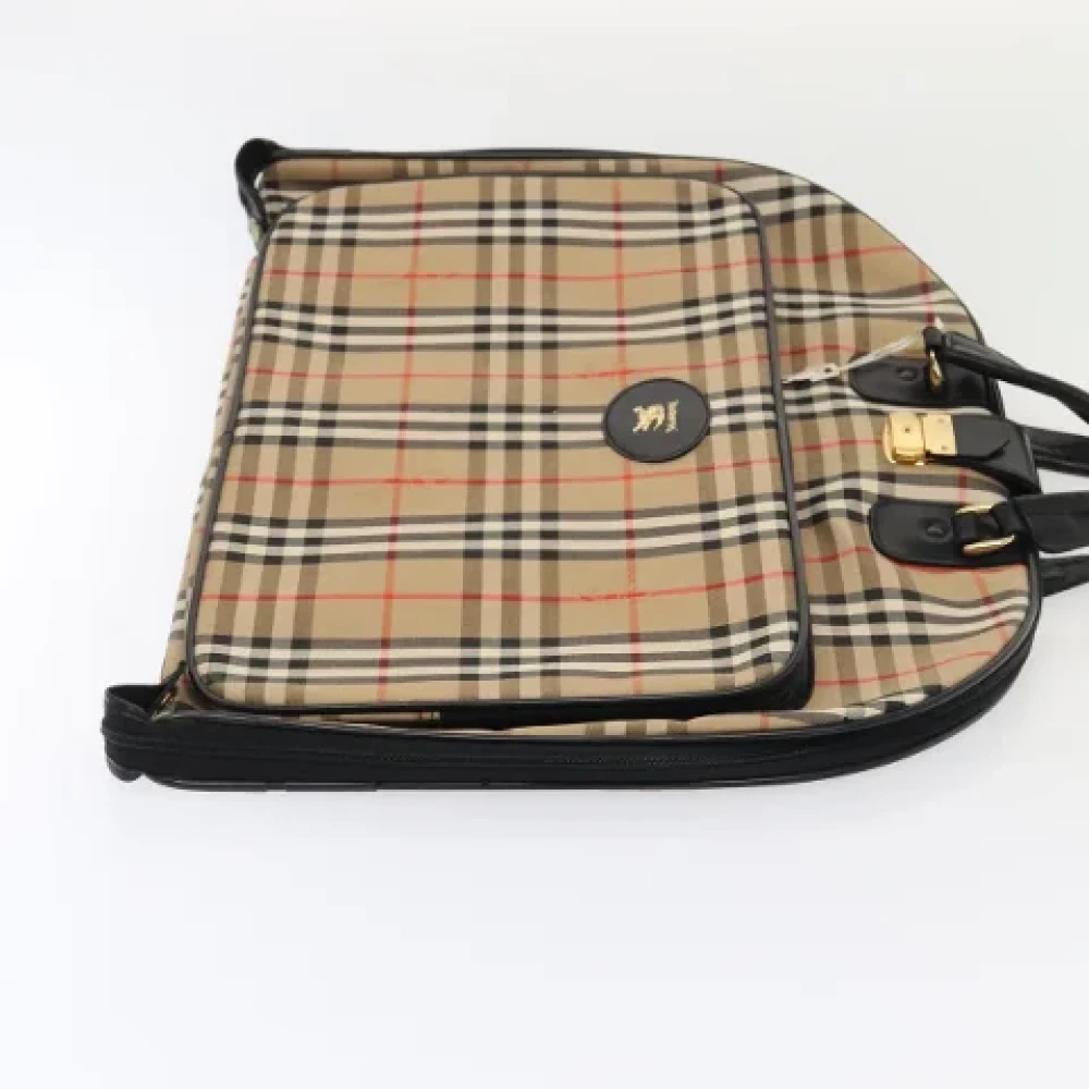 Burberry Vintage Pre-owned Canvas travel-bags Beige Dames