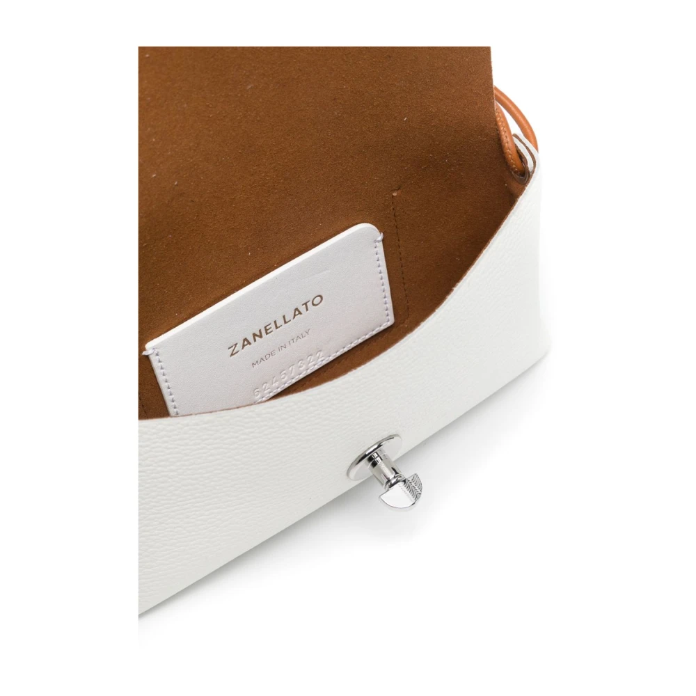 Zanellato Witte Leren Clutch Tas White Dames