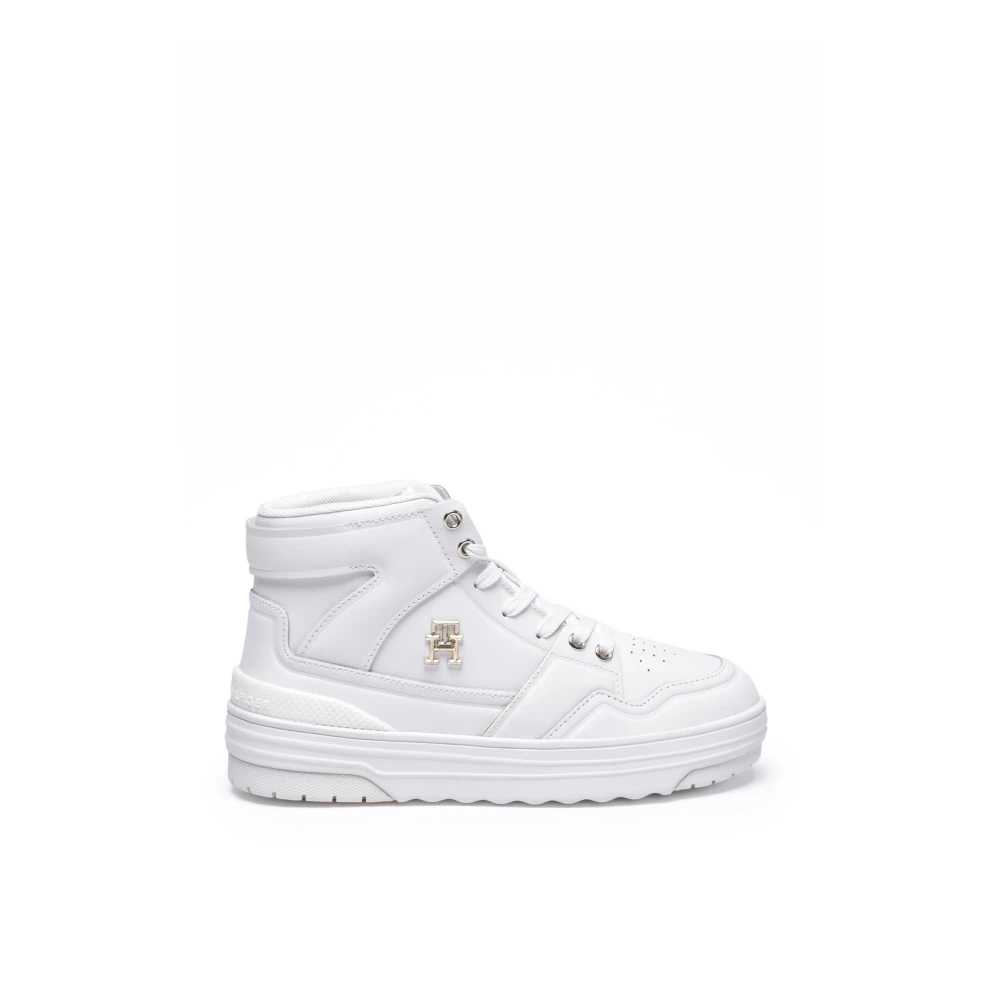 Tommy Hilfiger Basket Hi Dames Schoenen Wit