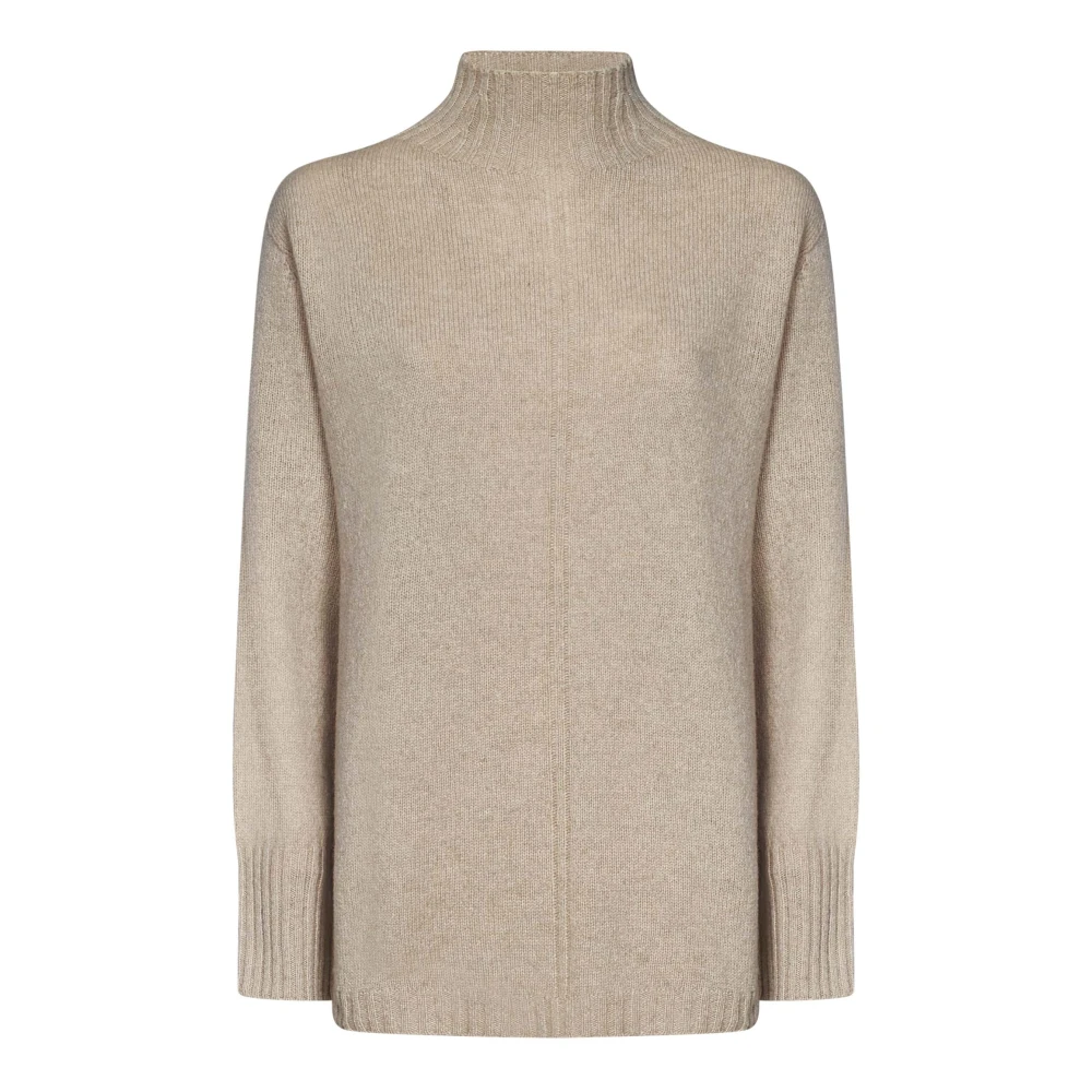 Drumohr Luxe Beige Cashmere Coltrui Sweater Beige Dames