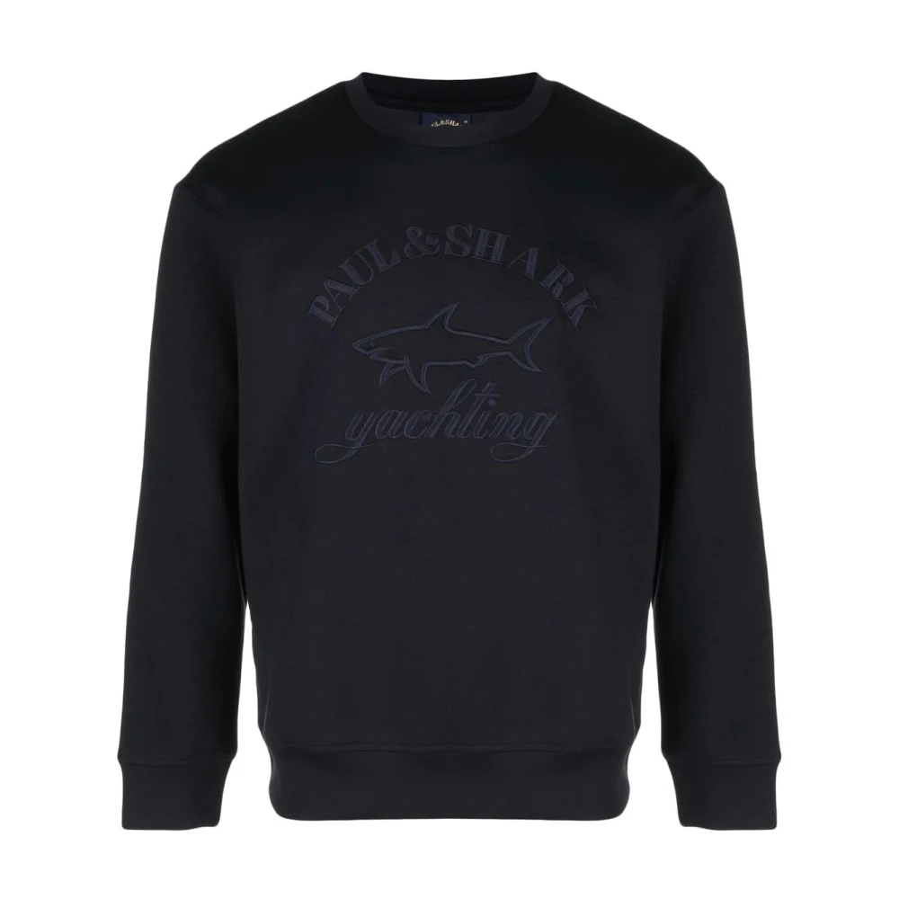PAUL & SHARK Blauwe Gebreide Sweatshirt Polyester Viscose Sweater Blue Heren