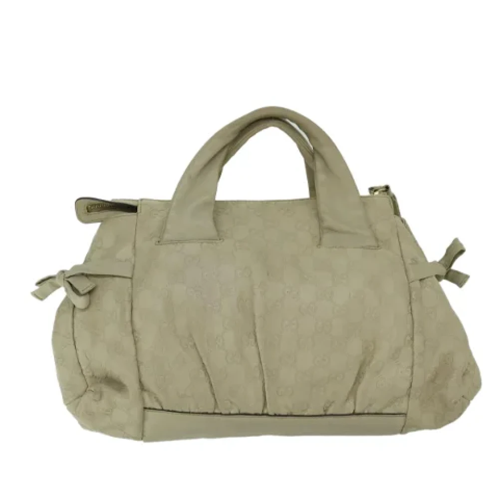 Gucci Vintage Pre-owned Leather handbags Beige Dames