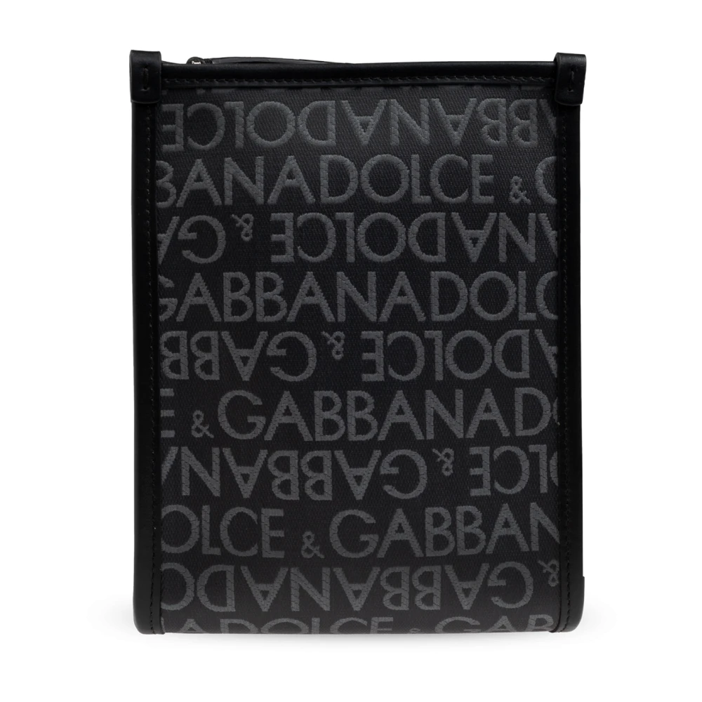 Dolce & Gabbana Schoudertas met logo Black Heren
