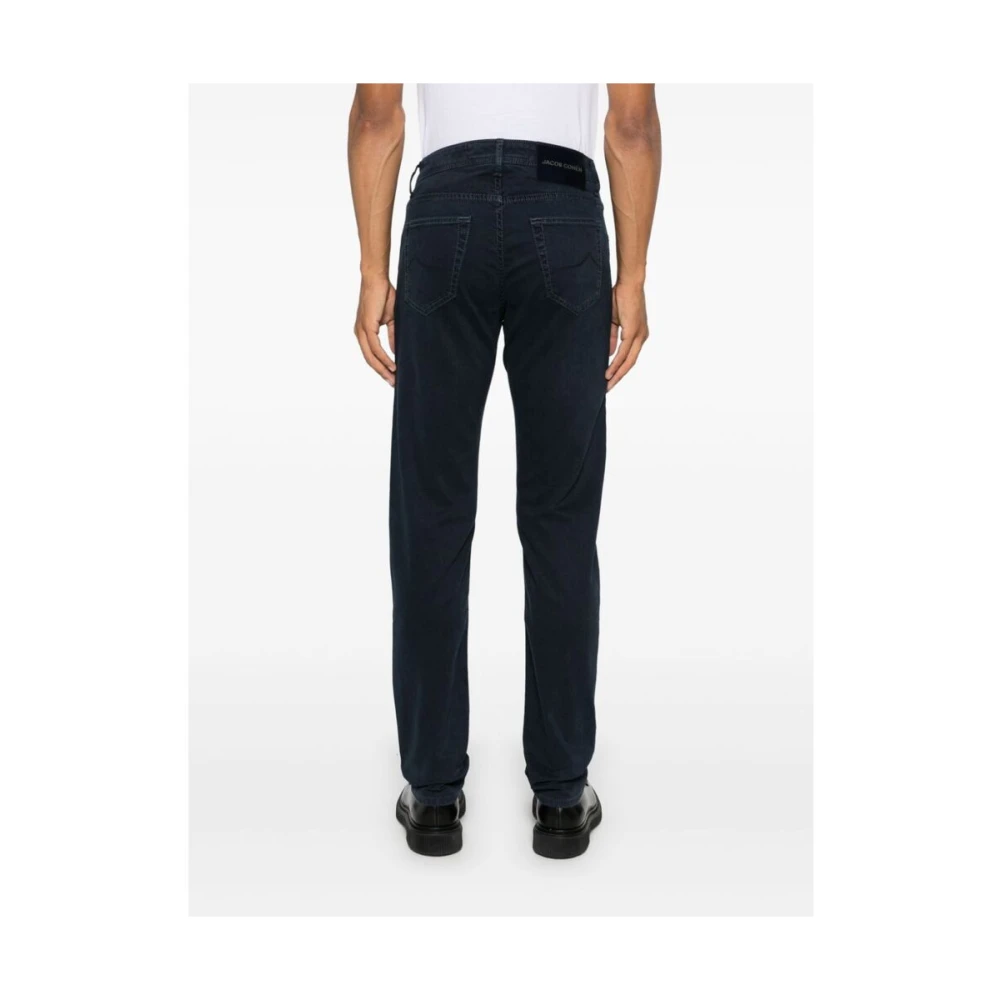 Jacob Cohën Donkerblauwe Denim Tapered Leg Jeans Blue Heren