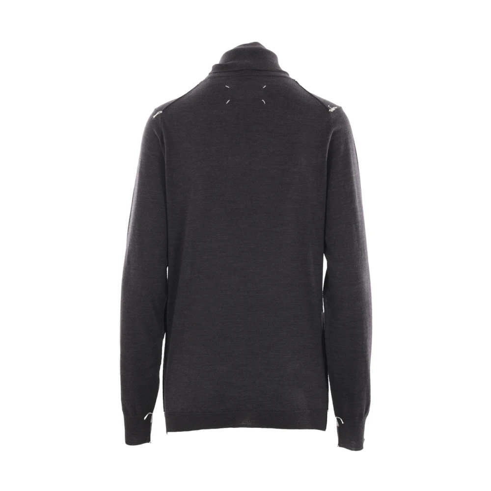 Maison Margiela Donkergrijze Wollen Sweater Work-in-Progress Gray Dames