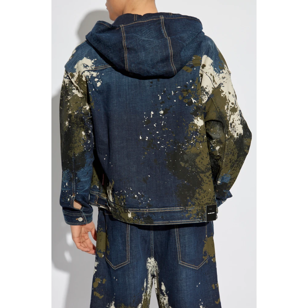 Dsquared2 Spijkerjas met capuchon Blue Heren