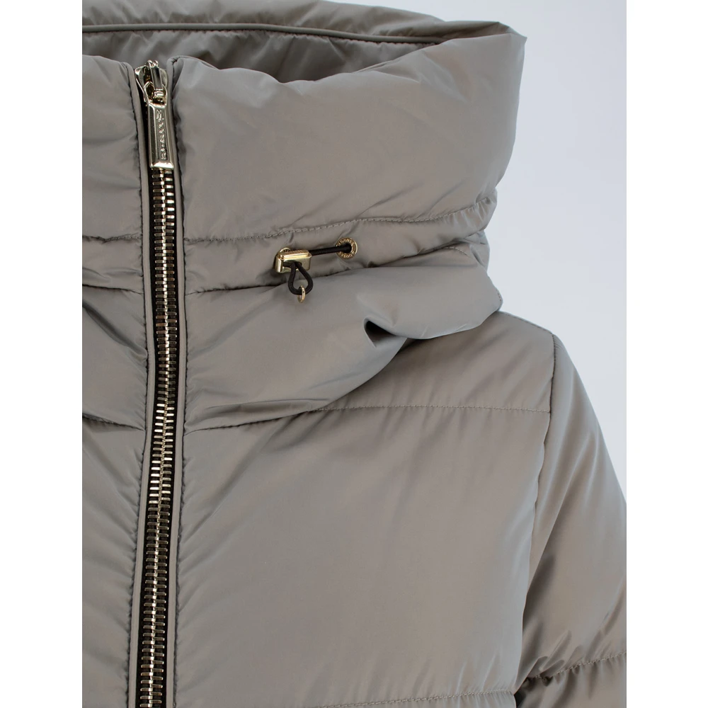 Moorer Gewatteerde Ganzendons Hooded Jas Beige Dames