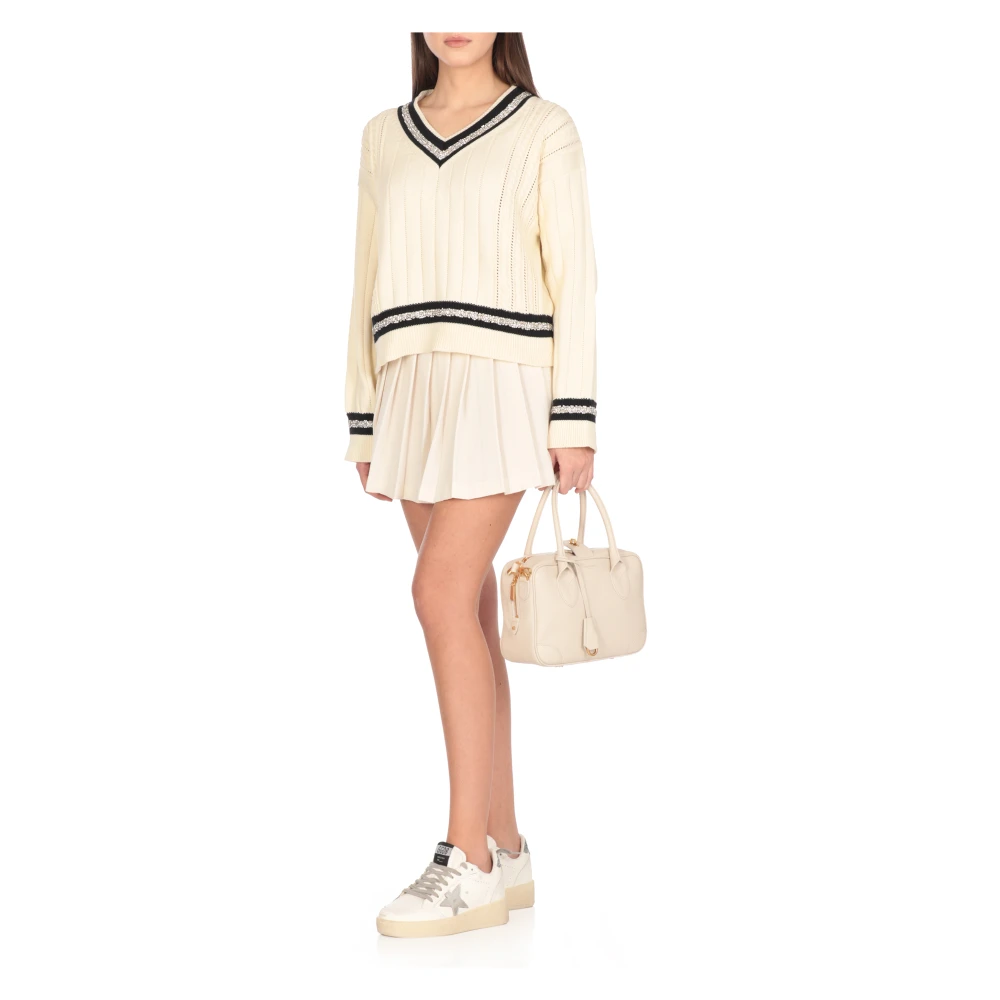 Golden Goose Ivoor Leren Handtas Vrouw Beige Dames