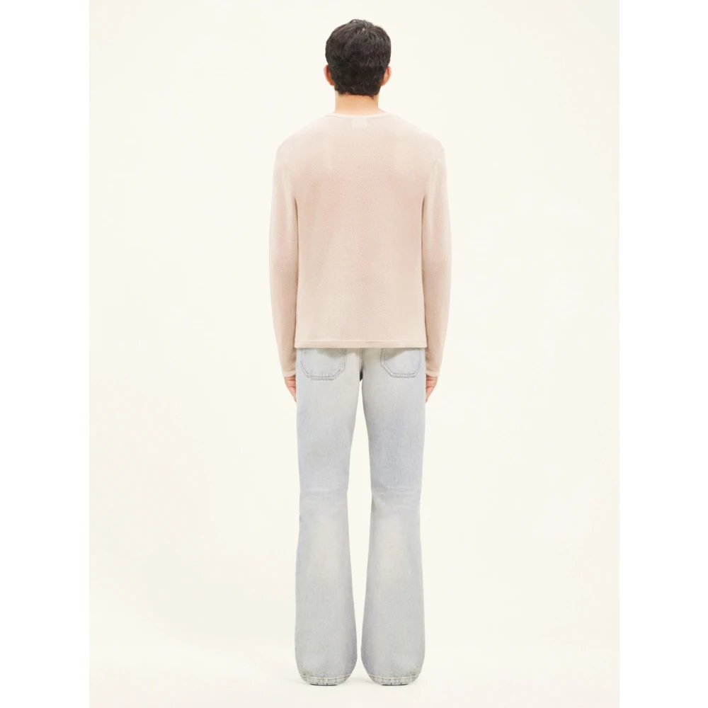 Courrèges Mesh Long Sleeve T-shirt Beige Heren