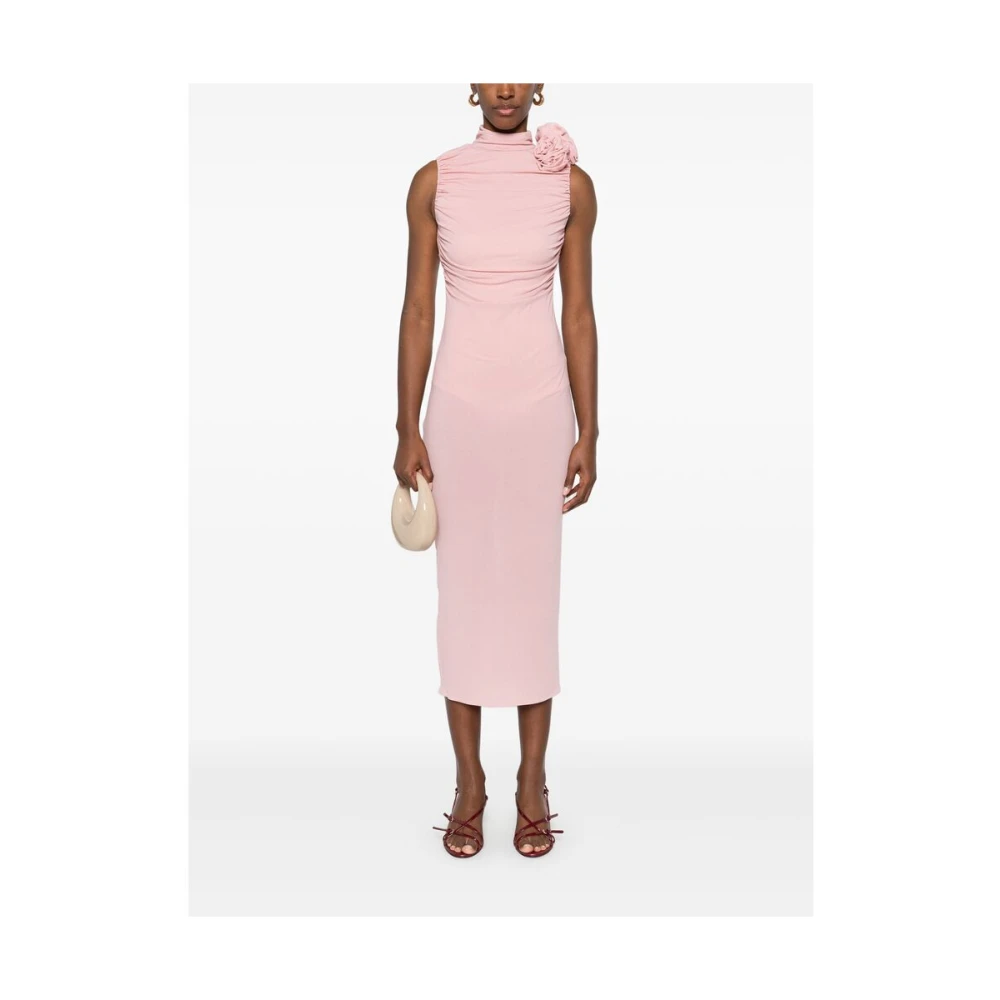Magda Butrym Roze Mouwloze Jurk met Broche Pink Dames