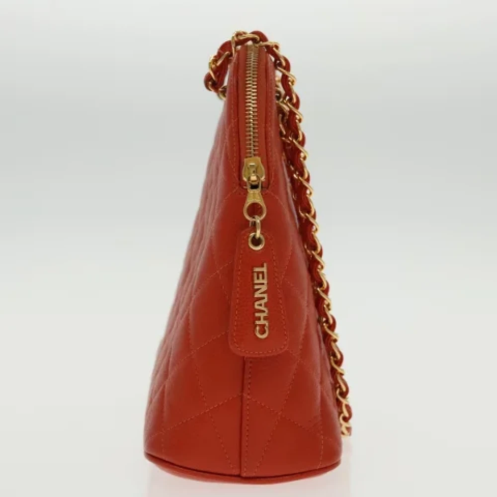 Chanel Vintage Pre-owned Leather chanel-bags Orange Dames