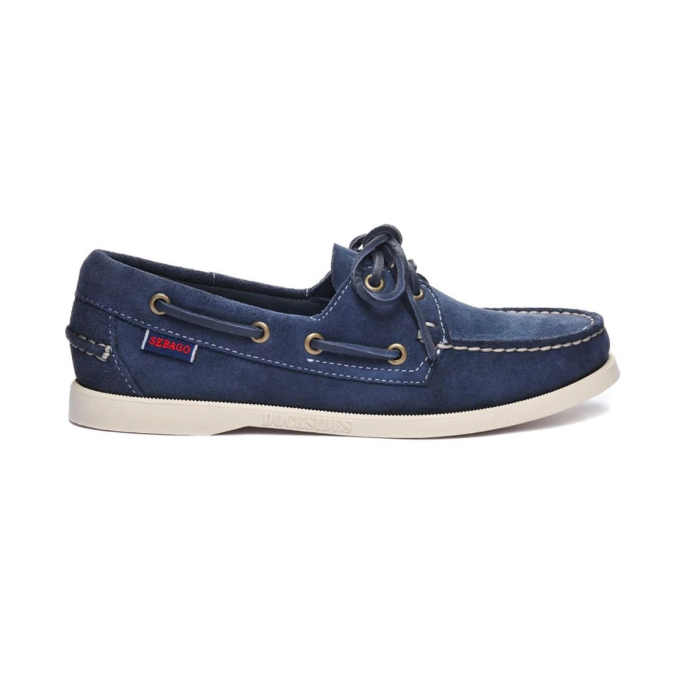 Sebago Men's Blue Lace-Up Boat Shoes