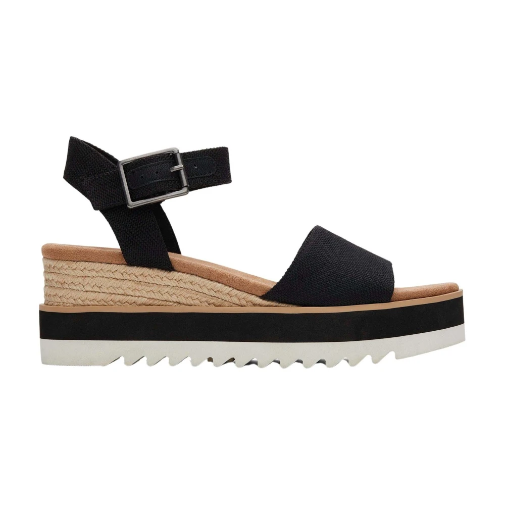 Toms Women's Black Wedges, 5 1/2 Uk, Stylish
