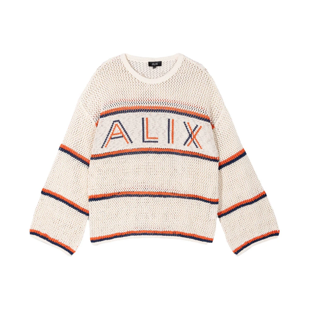 Alix The Label Ajour Pullover Sweater Beige Dames