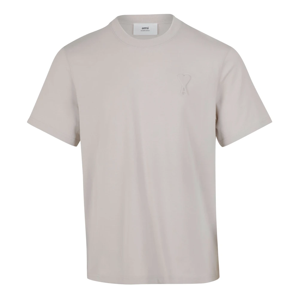 Ami Paris Uts025.726 Shirts Polos Gray Heren