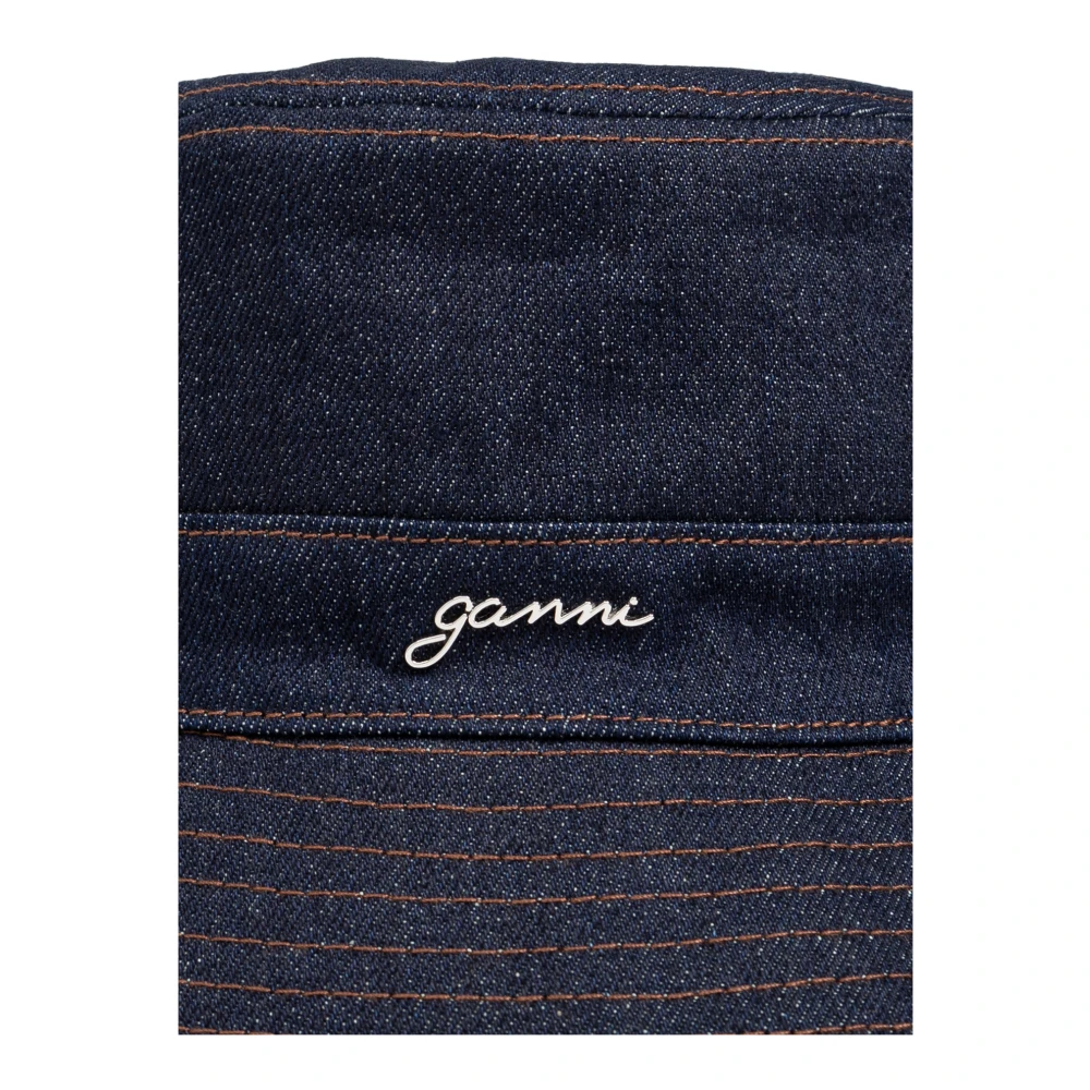 Ganni Denim bucket hat Blue Dames