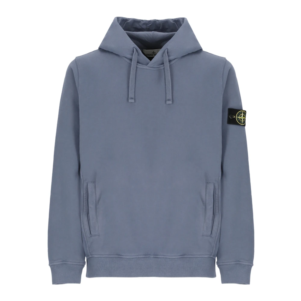 Stone Island Biologische katoenen hoodie met kenmerkend kompas Gray Heren