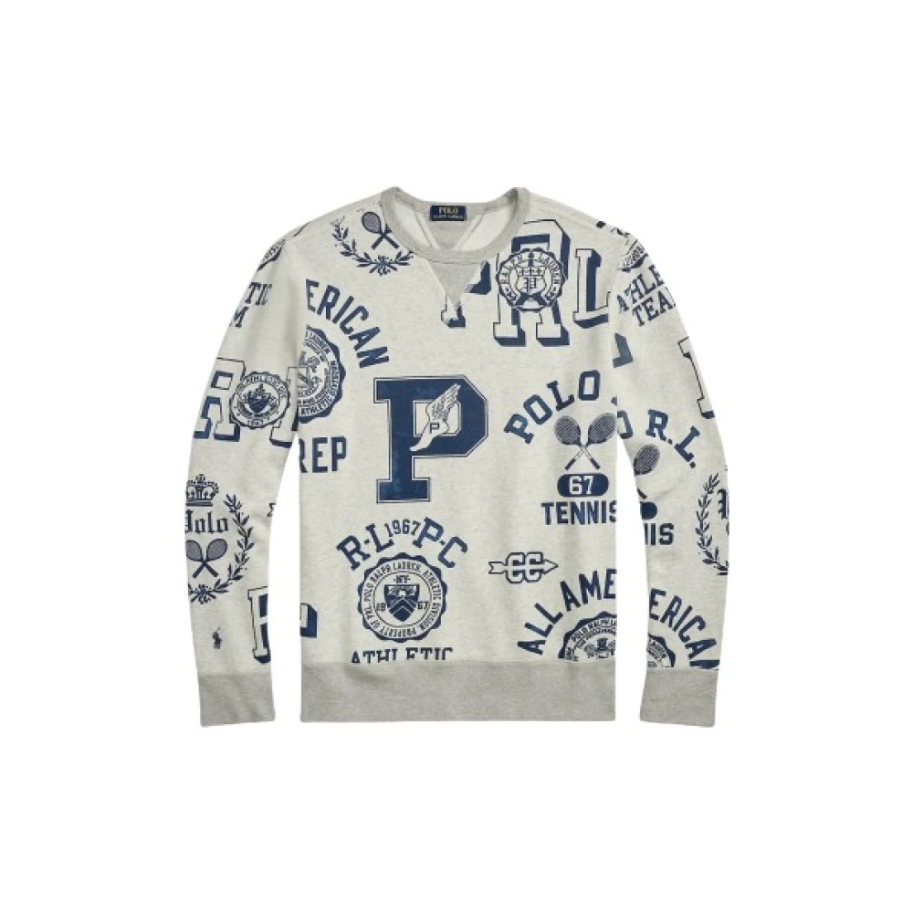 Polo Ralph Lauren Sportieve Katoenen Grafische Sweater White Heren