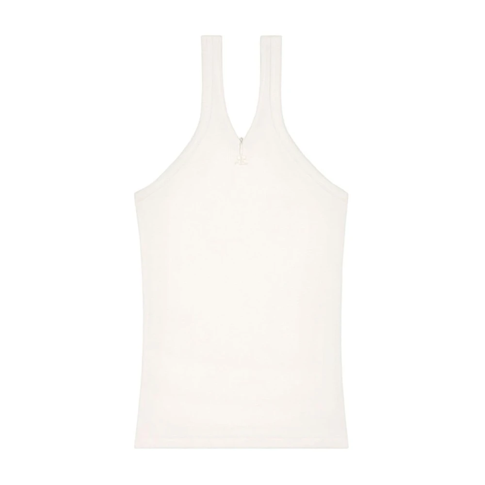 Courrèges Witte Tank Top 324Jde079Js0121 White Dames