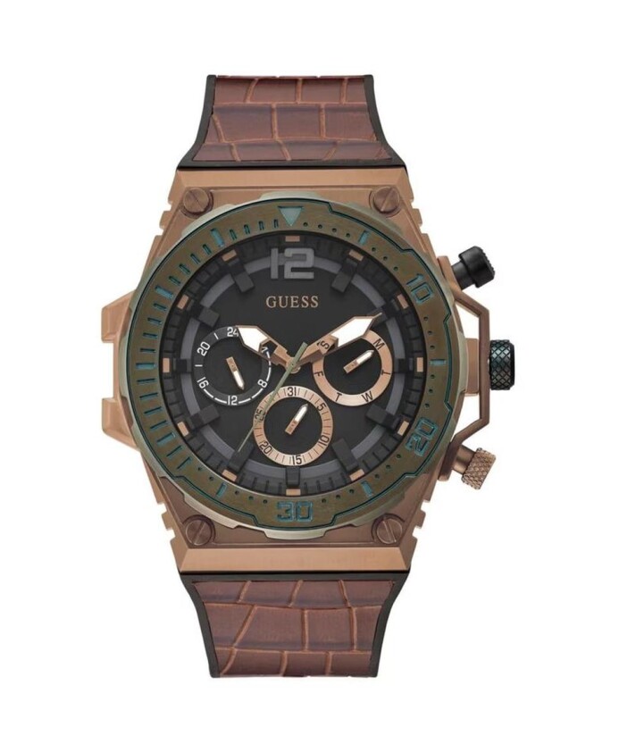 montre-analogique-en-silicone-marron-quartz