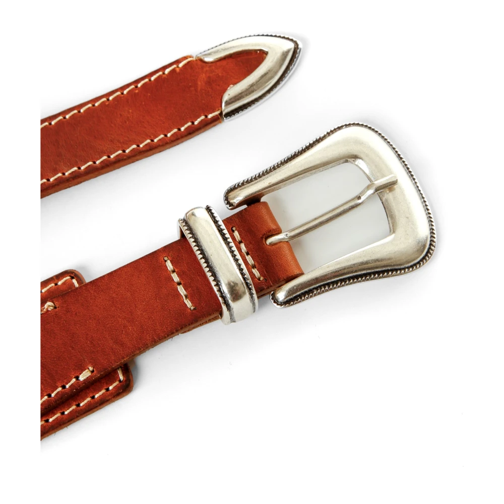 Nudie Jeans Western Ranch Leren Riem Brown Heren
