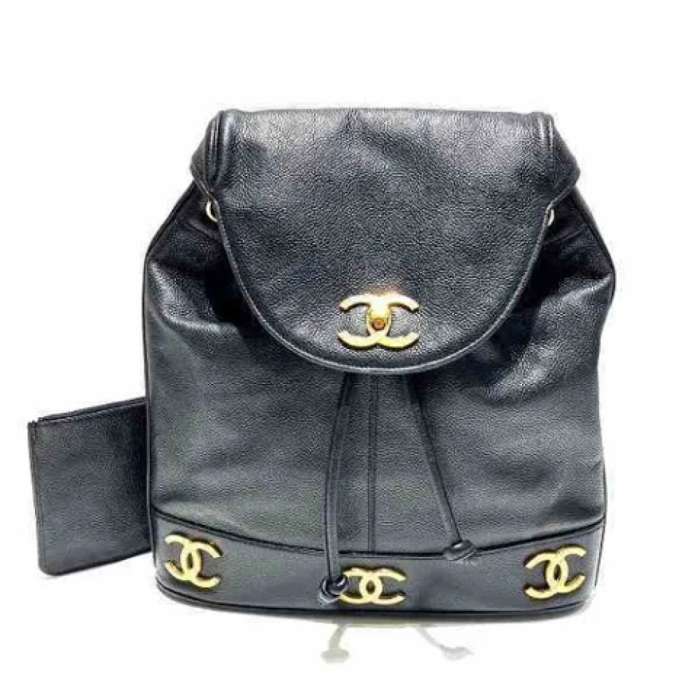 Chanel Vintage Pre-owned Leather chanel-bags Black Dames