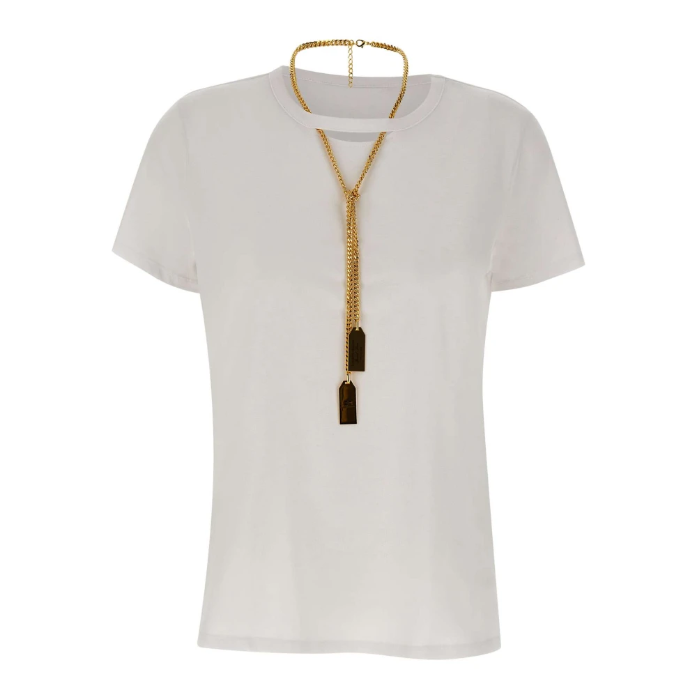 Elisabetta Franchi Stijlvolle T-shirts en Polos Collectie White Dames